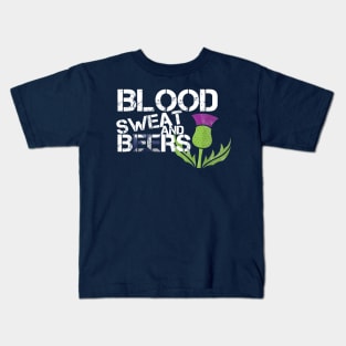 Scotland Flag Rugby Kids T-Shirt